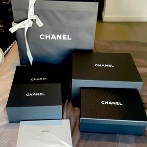 Authentic Chanel bag and boxes